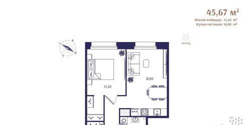 1-комн квартира Зеленогорск г., Кривоносовская ул.,  к. В5