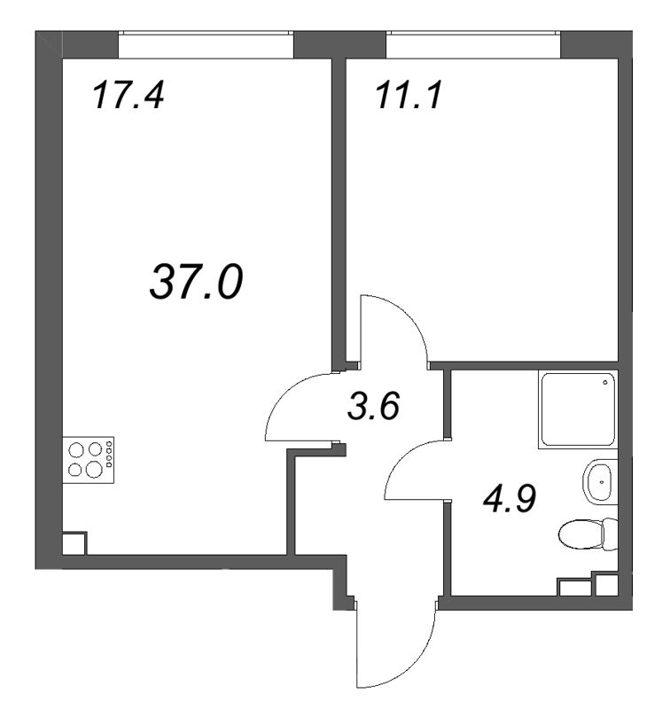 Продажа 1-комн квартиры в новостройке Шушары п., Пулковское ш.,  к. 2