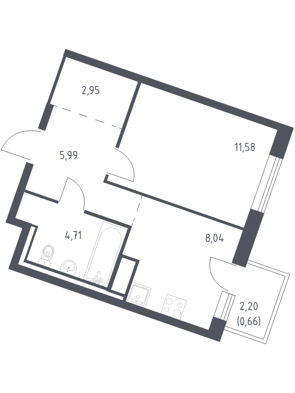 Продажа 1-комн квартиры в новостройке Лаголово д., Гатчинское ш.,  к. 4