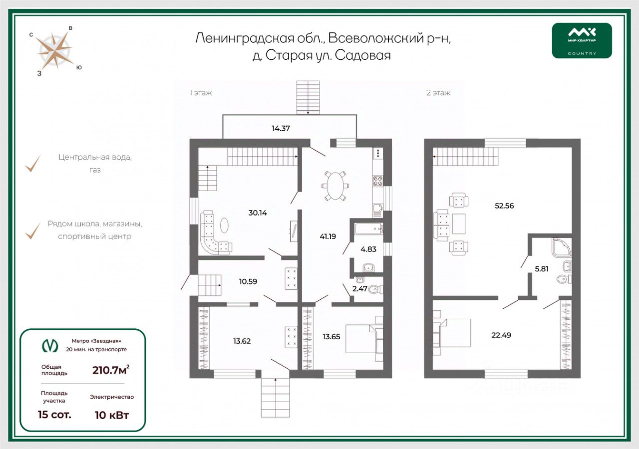 Продажа дома Колтуши, улица Садовая, 1Б