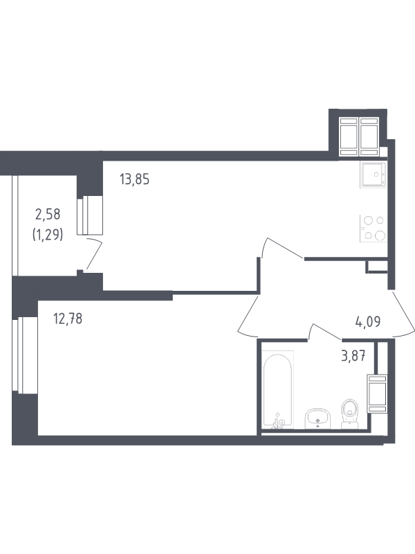 Продажа 1-комн квартиры в новостройке Санкт-Петербург г., Славянская ул.,  к. 39