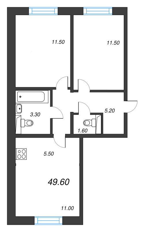 Продажа 2-комн квартиры в новостройке Ковалево п., Поперечная ул.,  к. 15