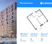 Продать Квартиры в новостройке жилой комплекс Молжаниново, к6   