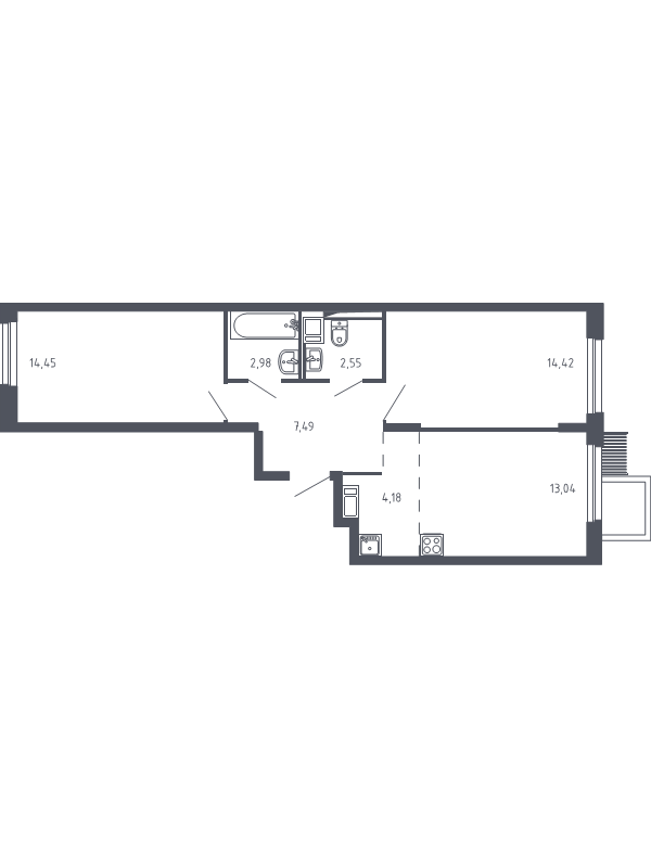 Продажа 2-комн квартиры в новостройке Москва г., Ленинградское ш.,  к. 2