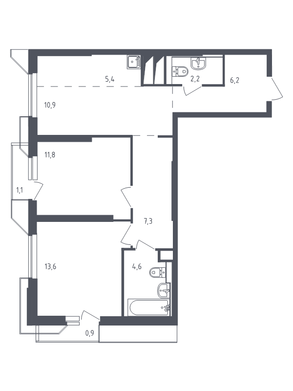 Продажа 2-комн квартиры в новостройке Раздоры д., Мякининское ш.,  к. 21