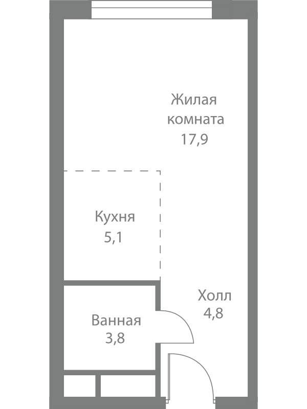 Продажа студии Москва г., Сколковское ш.,  к. 4