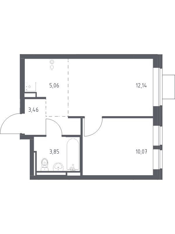 Продажа 1-комн квартиры в новостройке Богданиха д., Красная Слобода ул.,  к. 7.4