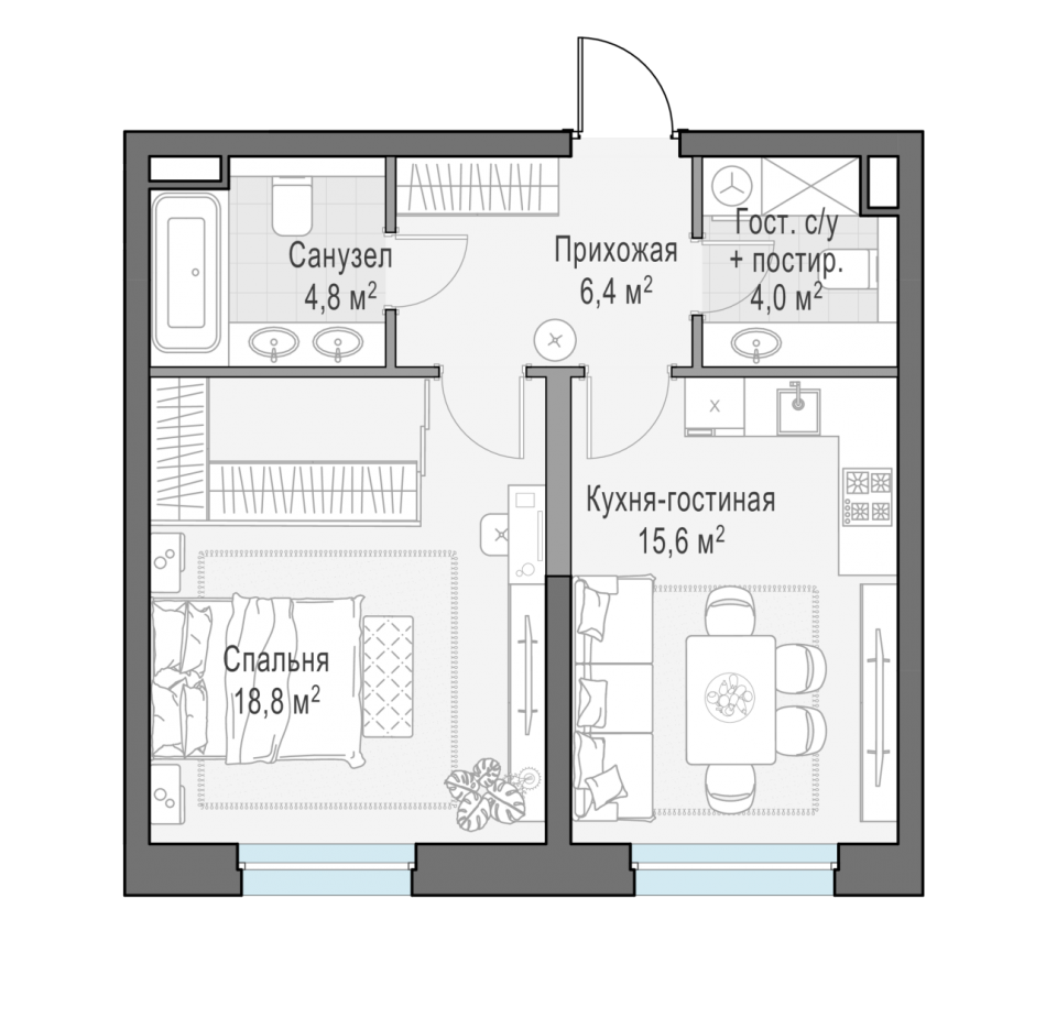 Продажа 1-комн квартиры в новостройке Москва г., Симоновская наб.,  к. Line 8