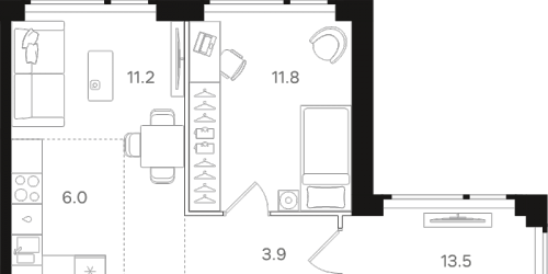 2-комн квартира Москва г., Открытое ш.,  к. 1