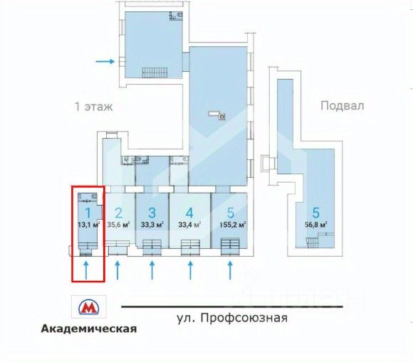 Продажа торгового помещения ул Профсоюзная,  д. 5/9