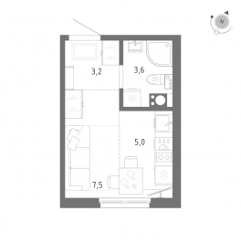 Продажа студии Шушары п., Школьная ул., к. 1 Продажа студии Шушары п., Школьная ул., к. 1