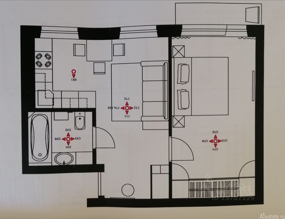 Продажа 2-комн квартиры на вторичном рынке Красногвардейский б-р,  д. 15,  к. 1