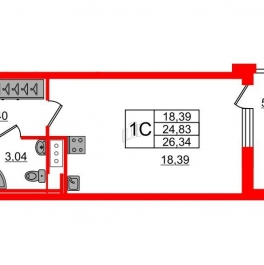 Продажа студии Кубинская улица