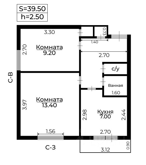 Аренда 2-комн квартиры на вторичном рынке Рязанский проспект, 83/2К1