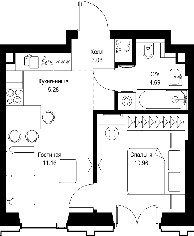 Продажа 1-комн квартиры в новостройке Москва г., Верейская ул.,  к. SET.2.Б