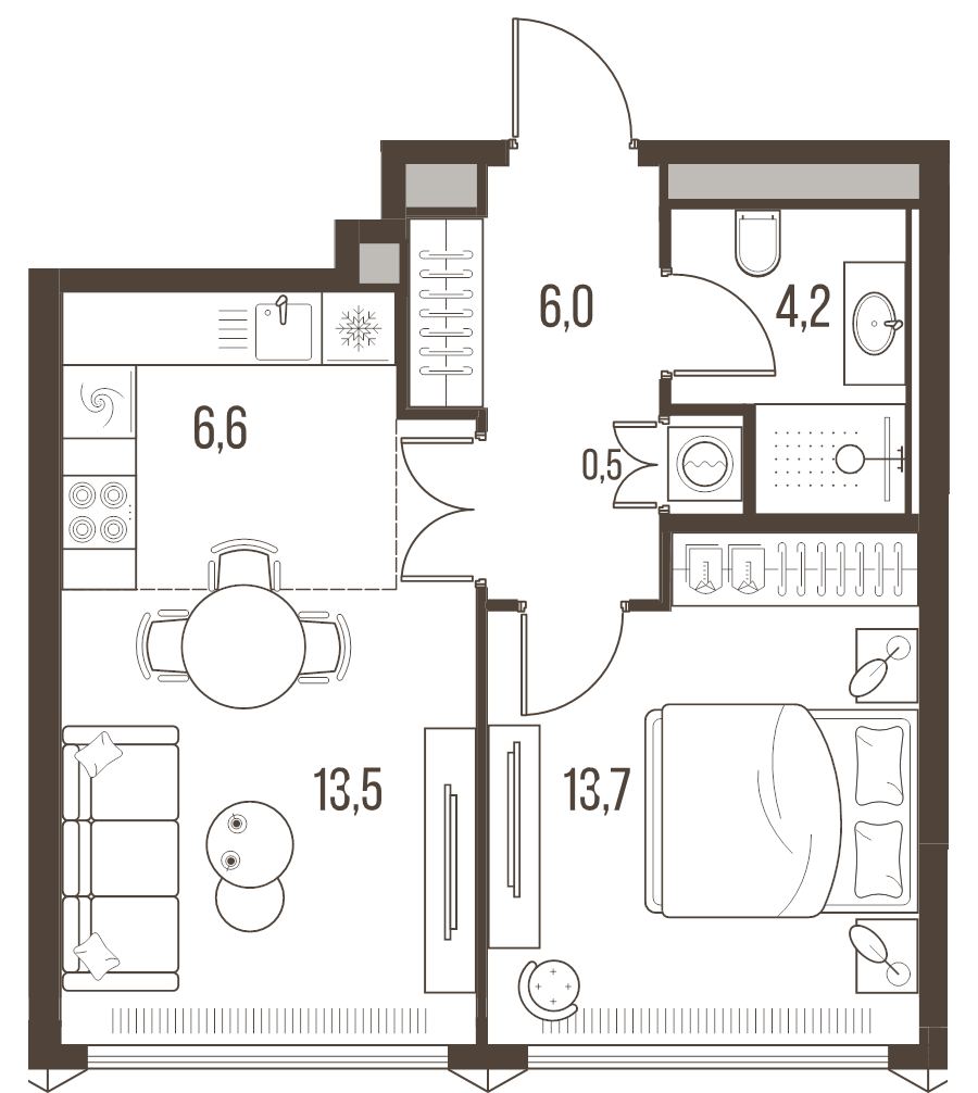 Продажа 1-комн квартиры в новостройке Москва г., Летниковская ул.,  к. 5