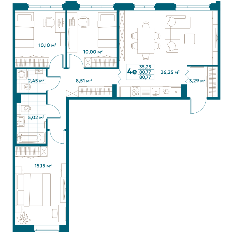 Продажа 3-комн квартиры в новостройке Москва г., Новоостаповская ул.,  к. Flow