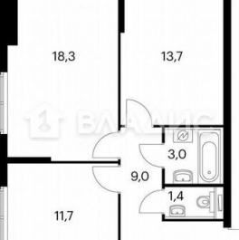 Продажа 2-комн квартиры на вторичном рынке Саларьевская ул,  д. 8 к2
