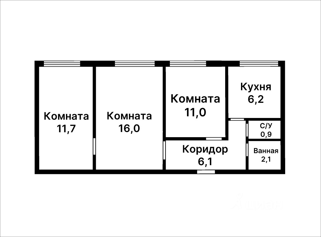 Аренда 3-комн квартиры на вторичном рынке Херсонская улица, 37