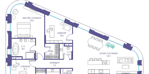 4-комн квартира Москва г., Погодинская ул.,  к. 1