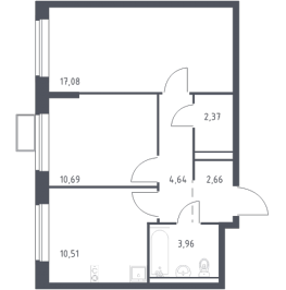 Продажа 2-комн квартиры в новостройке Егорово п., Колхозная ул.,  к. 3.2