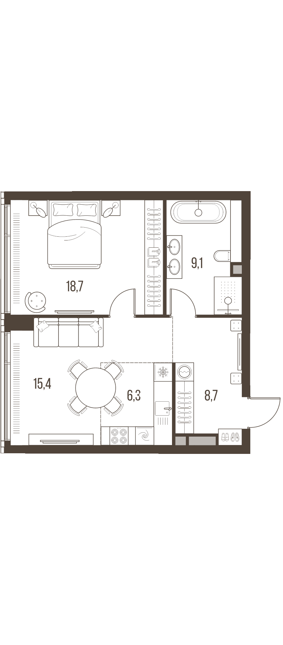 Продажа 1-комн квартиры в новостройке Москва г., Летниковская ул.,  к. 4