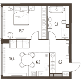Продажа 1-комн квартиры в новостройке Москва г., Летниковская ул., к. 4 Продажа 1-комн квартиры в новостройке Москва г., Летниковская ул., к. 4
