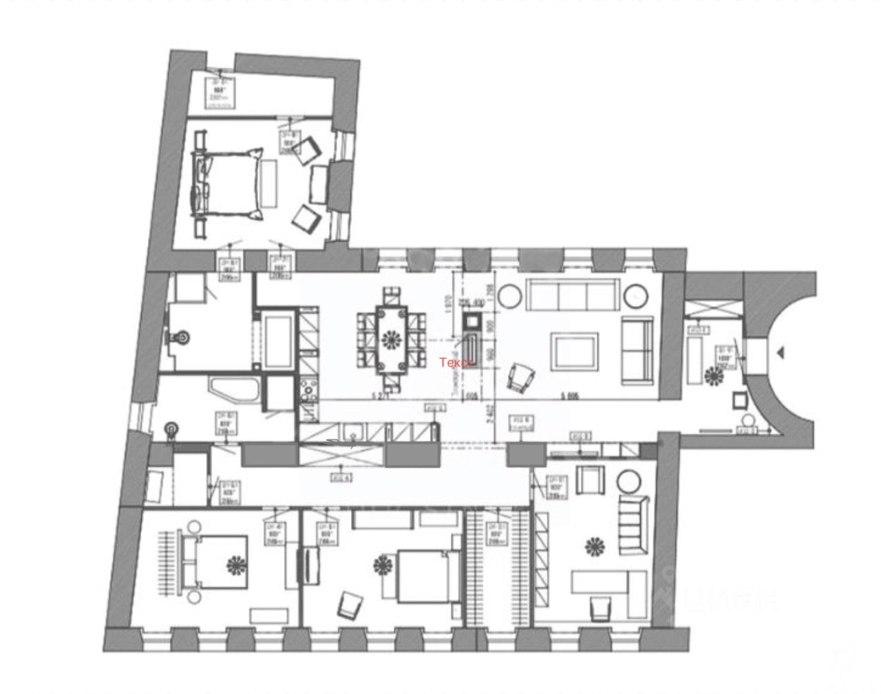 Продажа 5-комн квартиры на вторичном рынке Фурманный переулок, 10
