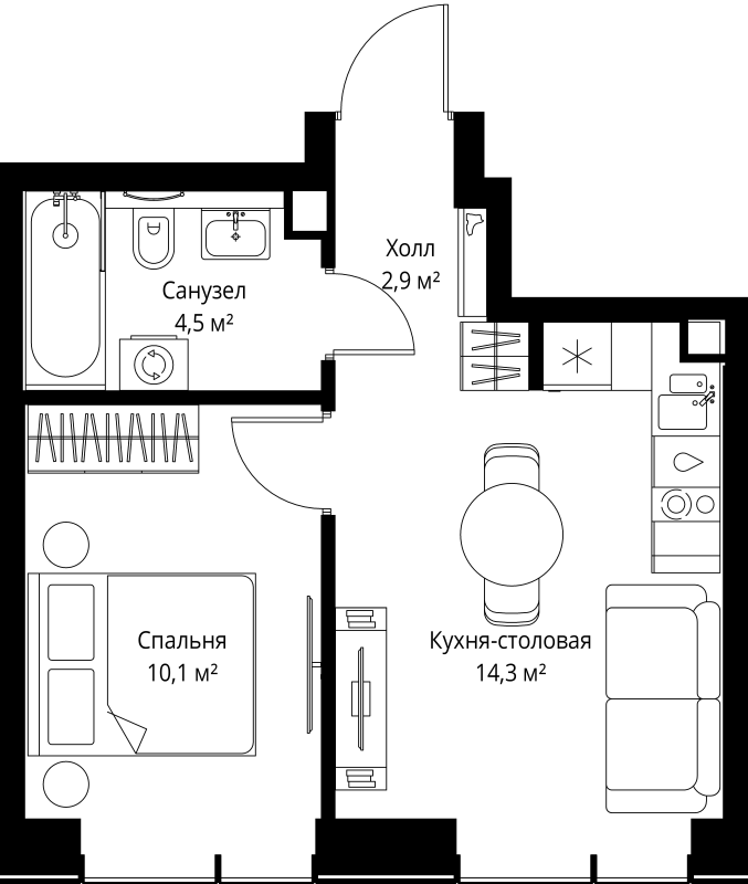 Продажа 1-комн квартиры в новостройке Москва г., Верейская ул.,  к. 1.3
