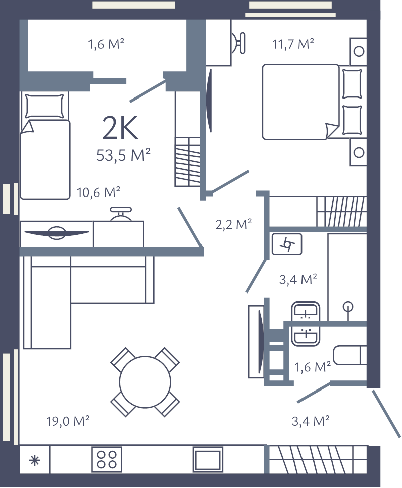 Продажа 2-комн квартиры в новостройке Кудрово д., Австрийская ул.,  к. 1