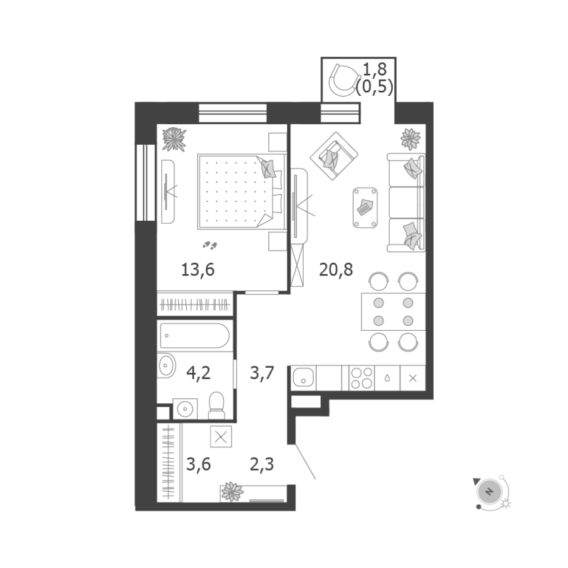 Продажа 1-комн квартиры в новостройке Москва г., Автозаводская ул.,  к. 3.4