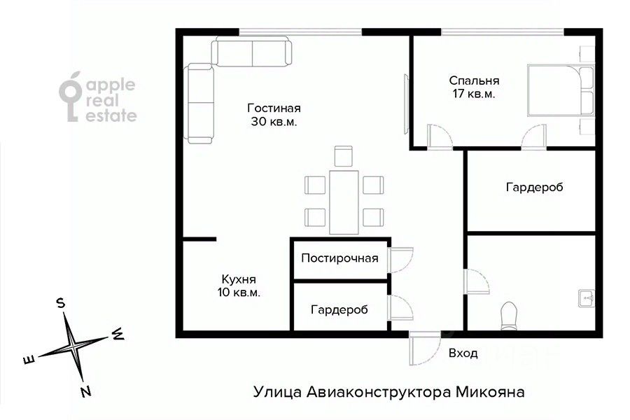 Аренда 2-комн квартиры на вторичном рынке Ходынский бульвар, 20А