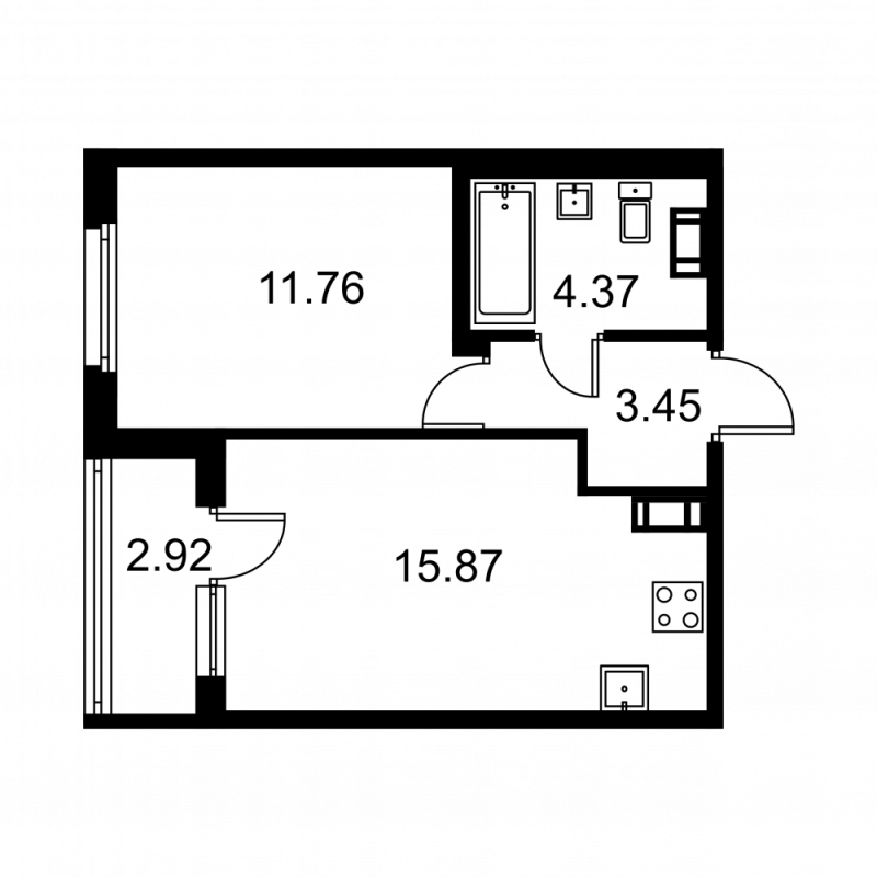 Продажа 1-комн квартиры в новостройке Колпино г., Загородная ул.,  к. D