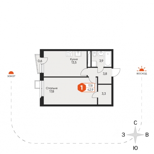 1-комн квартира Сходня, улица Фрунзе,  д. 30