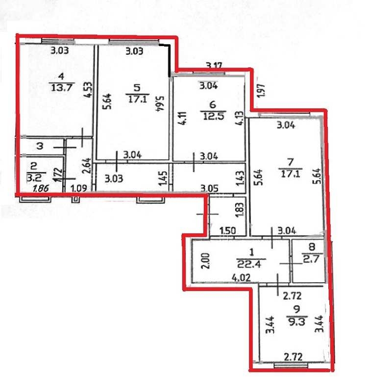Продажа 4-комн квартиры на вторичном рынке Маршака пр-кт,  д. 12,  к. 2