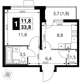Продажа 1-комн квартиры в новостройке Видное г., Старо-Нагорная ул.,  к. 1.2