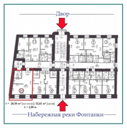 Продажа студии Реки Фонтанки наб., д. 135 Продажа студии Реки Фонтанки наб., д. 135