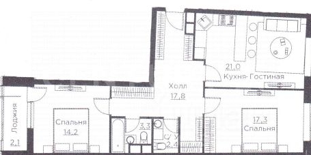 3-комн квартира улица Паршина, 10