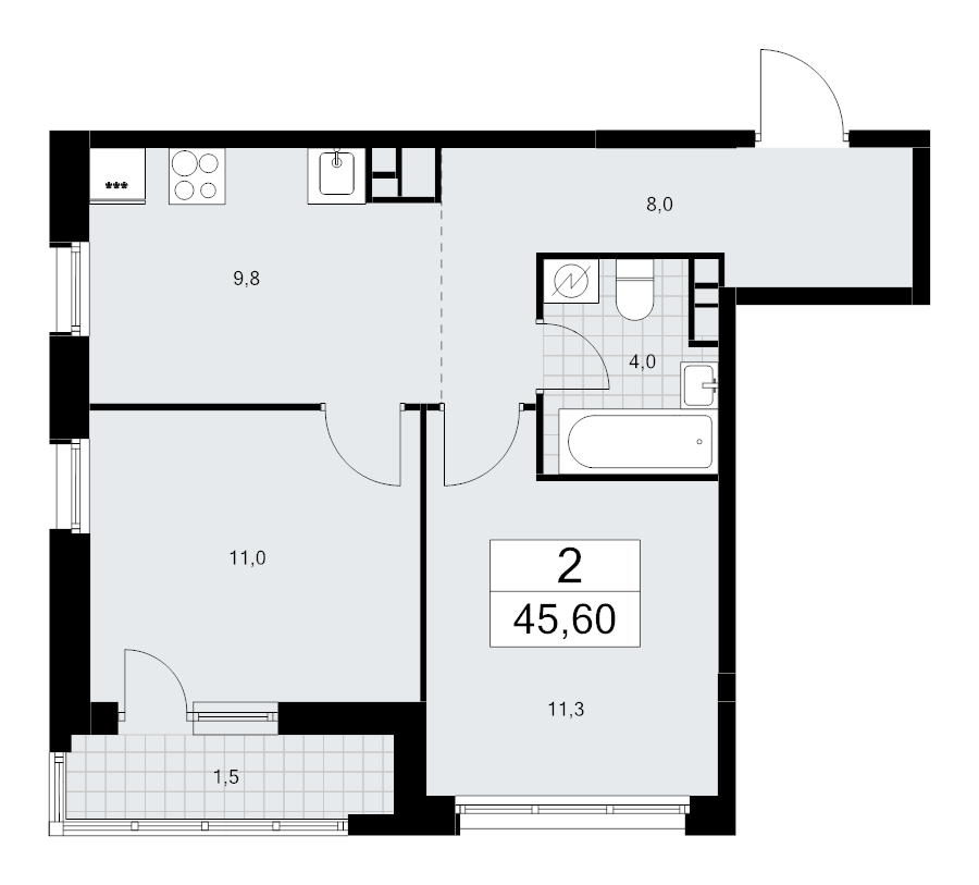 Продажа 2-комн квартиры в новостройке Марушкинское пос., Боровское ш.,  к. 3.3