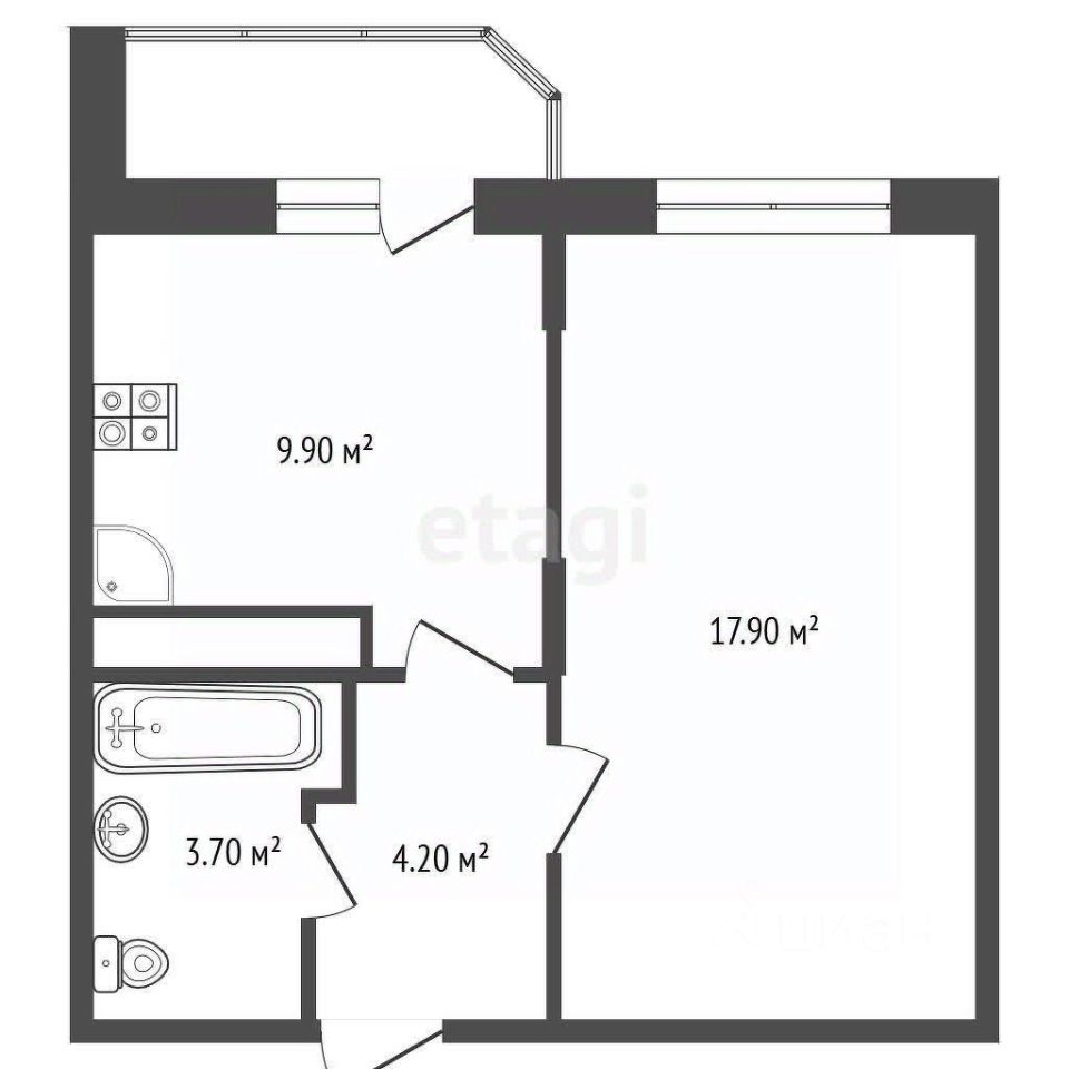 Продажа 1-комн квартиры на вторичном рынке Сходня мкр, улица Ленинградская, 1