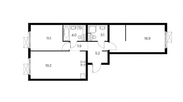 Планировка ЖК Витебский парк, 30 м2