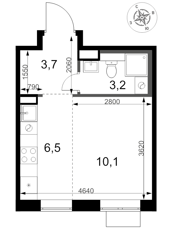 Продажа студии Химки г., Олимпийская ул.,  к. 1.2