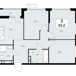 Продажа 3-комн квартиры в новостройке Москва г., Бартеневская ул., к. 4.1.2 Продажа 3-комн квартиры в новостройке Москва г., Бартеневская ул., к. 4.1.2