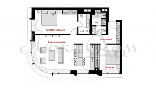 Продажа 3-комн квартиры на вторичном рынке Поклонная улица