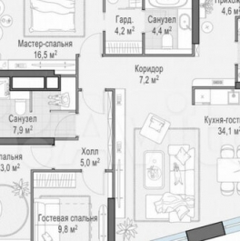 Продажа 3-комн квартиры на вторичном рынке улица Петра Алексеева,  д. 14