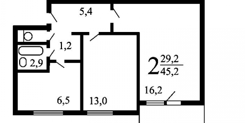 2-комн квартира Бибиревская улица,  д. 17