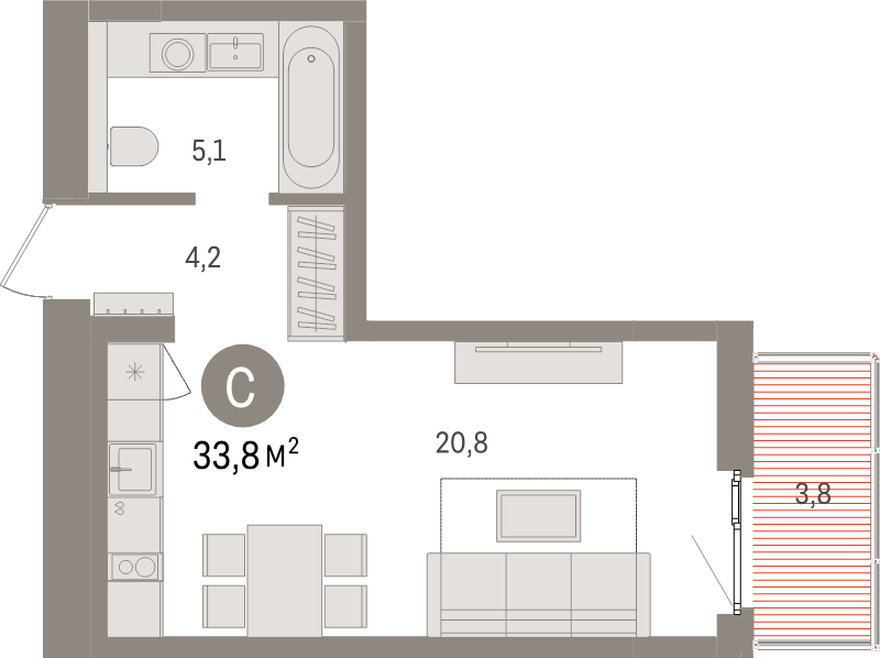 Продажа студии Новоселье п., Петропавловская ул.,  к. 3