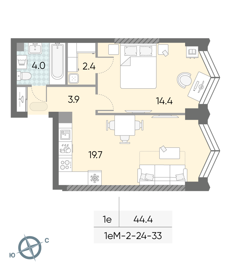 Продажа 1-комн квартиры в новостройке Автозаводская площадь, д.вл.23