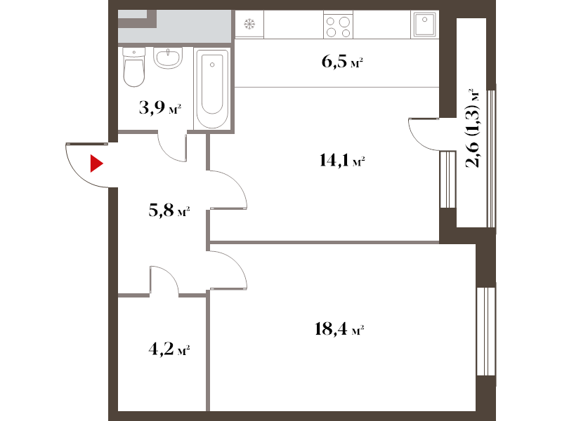 Продажа 1-комн квартиры в новостройке Красногорск г., Новая Московская ул.,  к. 4