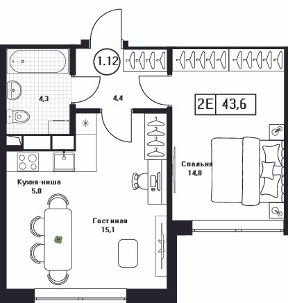 Продажа 1-комн квартиры в новостройке Пушкино г., Нижняя ул.,  к. 2